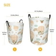 thumbnail image 3 of Balery Air Balloon and Flower Cesta de ropa redonda con asas, impermeable, independiente, para ropa, juguetes, dormitorio y familia-Small, 3 of 6