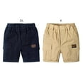 thumbnail image 2 of [BRAND CLEARANCE!!!] 1-7T Summer Boys' Solid Shorts Elastic Waist Teens Trousers Beach Shorts for Running Fitness Breathability (Khaki), 2 of 7