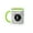Green/White, variant on 3drose, Musical Letter E Black and White Music Monogram Personal Initial E, 11oz Magic Transforming Mug