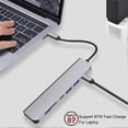 thumbnail image 3 of USB Docking Station , 7-In-1 Hub, with PD100W, SD/TF, -Compatible, 4 USB Multi-Port Adapter, for Laptops, Phones, 3 of 5