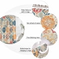 thumbnail image 6 of Boho Morocco Waterproof Fabric Shower Curtain,Retro Farmhouse Ethnic Neutral Aesthetic Waterproof Fabric Shower Curtain for Bathroom Curtains Bathtubs Shower Curtains with 12 Hooks Small 36x78in, 6 of 8