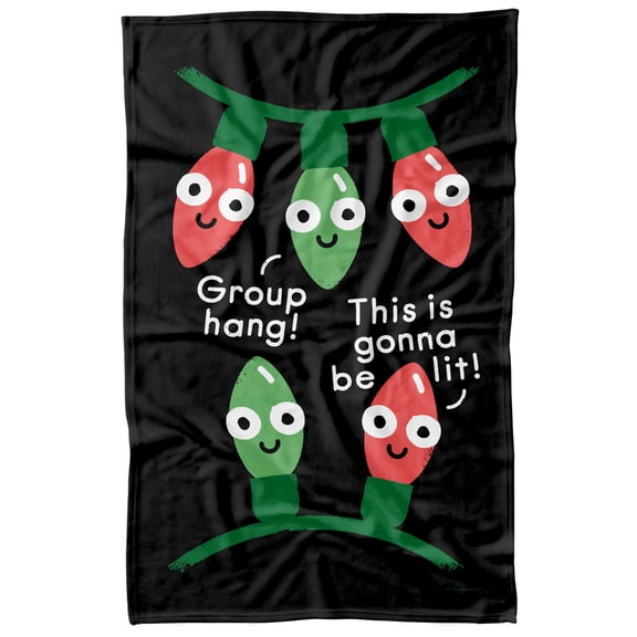 bCreative - David Olenick Blanket, 36'x58' A Delightful Holiday Fleece Blanket