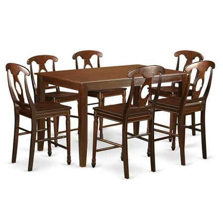 Dudley Counter Height Pub Set High Top Table 6 Dinette Chairs