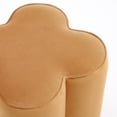 thumbnail image 3 of Zesthouse 18.5″ Velvet Fabric Ottoman, Modern Ottoman Coffee Table for Living Room, Flower Shaped Foot Stools, Upholstered Footrest Stool for Couch, Came, 3 of 10