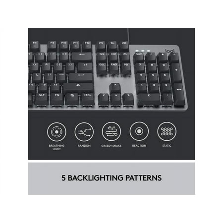 Logitech - K845 Full-size Wired Mechanical Linear Keyboard - Graphite