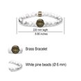 thumbnail image 3 of BERING Arctic Symphony Collection Brass Arctic Sailing Link Bracelet with White Pine Beads. 632-52-220, 3 of 3