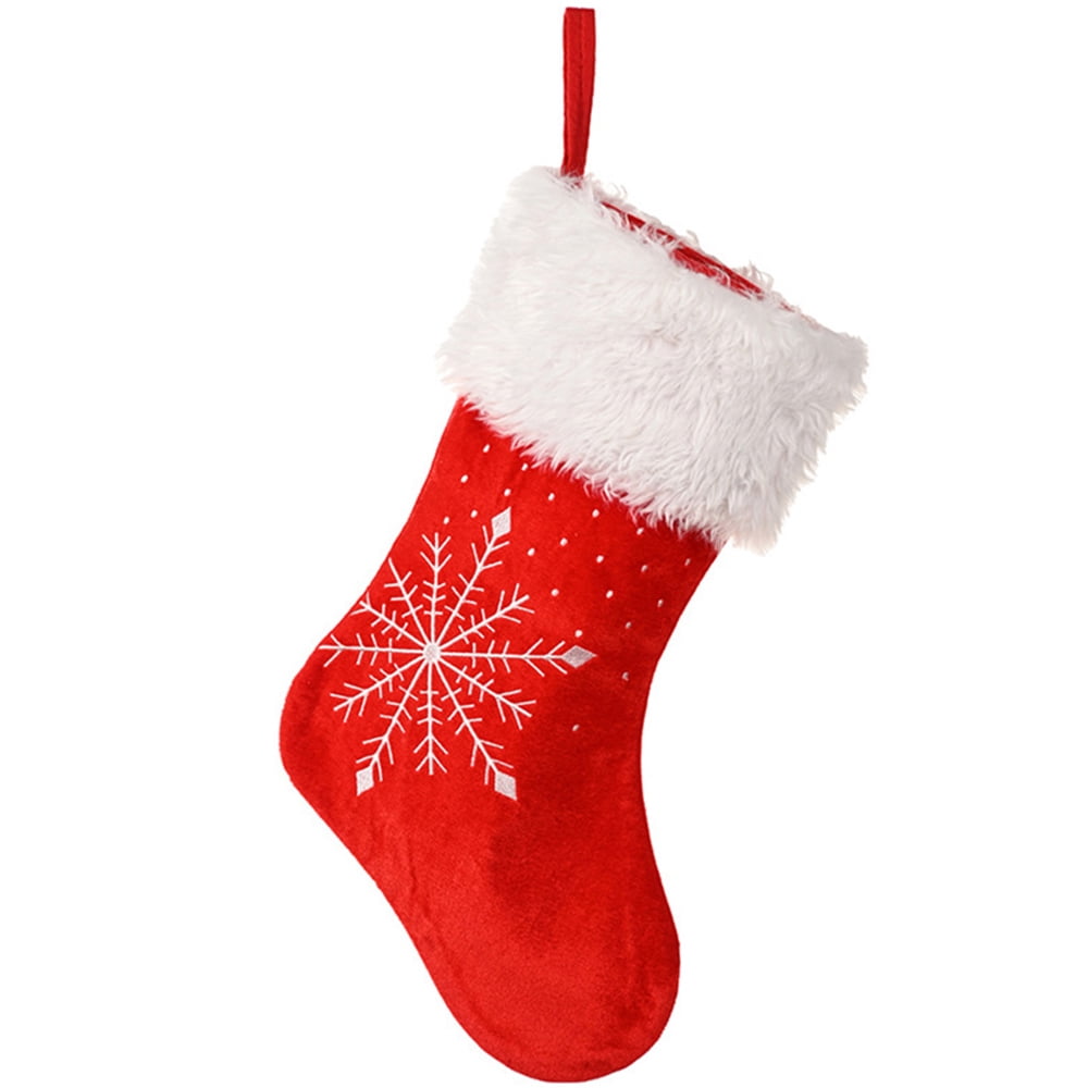 Christmas Stockings Snowflake Printed Reversible Xmas Socks for ...