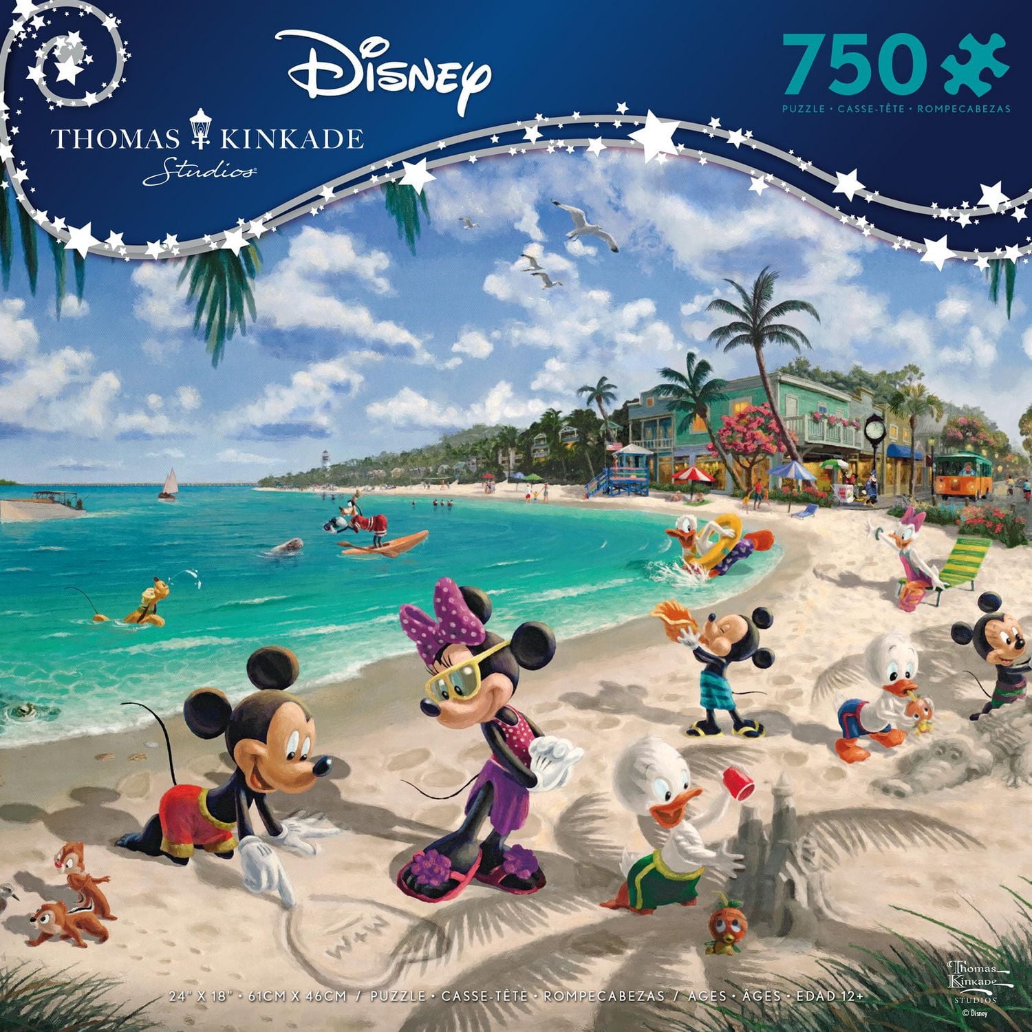 Ceaco - Thomas Kinkade Disney - Mickey and Minnie in Florida - 750 piece puzzle