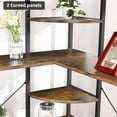 thumbnail image 6 of Industrial Corner Bookshelves 5 Tiers Etagere Shelf Storage Display Rack Bookcase with Metal Frame for Living Room Home Office, 6 of 6