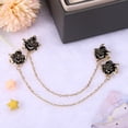 thumbnail image 4 of Uxcell 2 Pack Rose Sweater Clips Retro Cardigan Collar Clips with Chain(Gold), 4 of 6