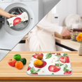 thumbnail image 3 of Yayeee Dish Drying Mat for Kitchen Counter 18" x 24" Microfiber Super Absorbent Coffee Decorative Pad, White Apple Pattern, 3 of 9