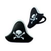 24pack Pirate Hat Cupcake / Desert / Food Decoration Topper Rings with Favor Stickers & Sparkle Flakes