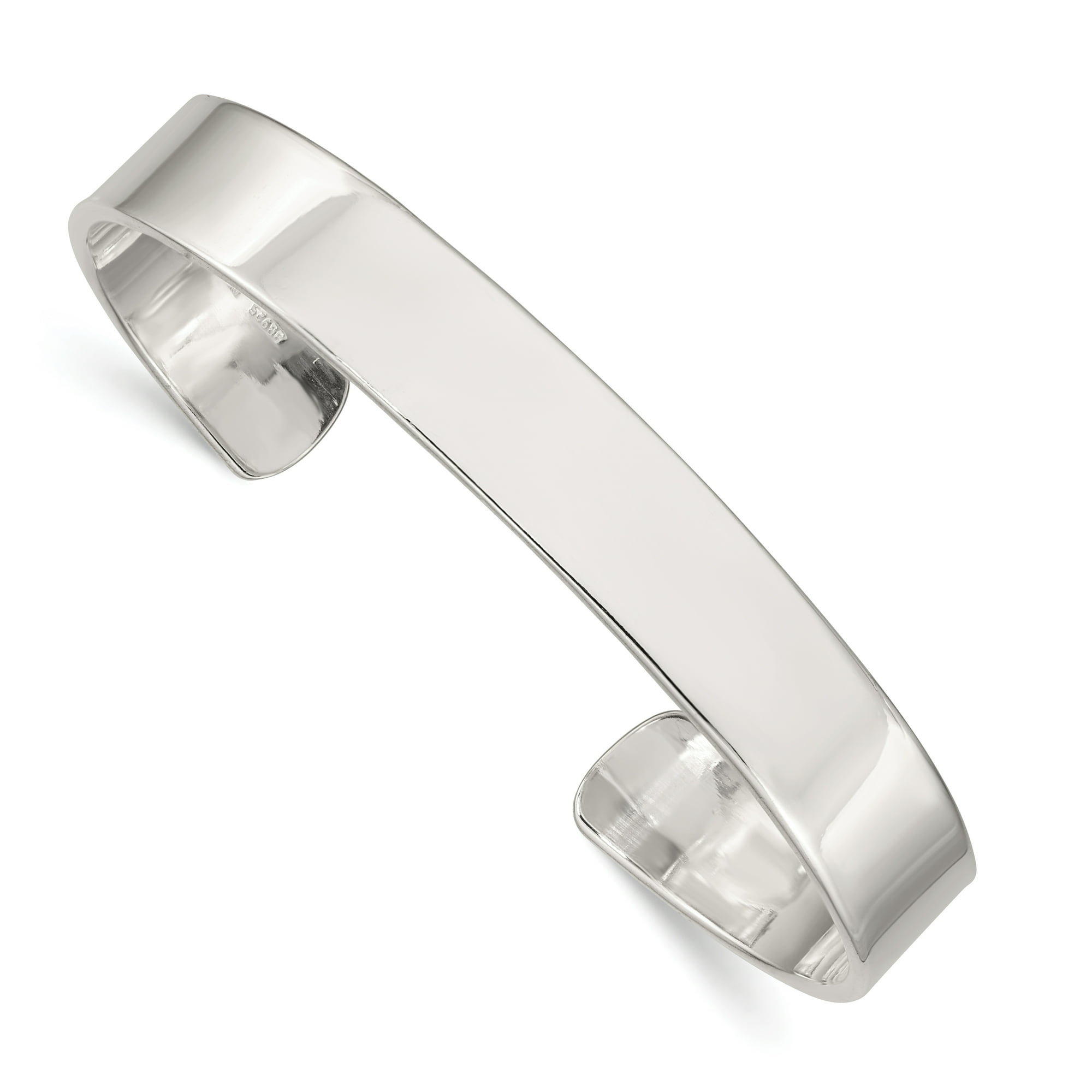 Sterling Silver 9.75mm Cuff Bangle Bracelet (Weight: 19.94 Grams, Length:  Inches) - Walmart.ca