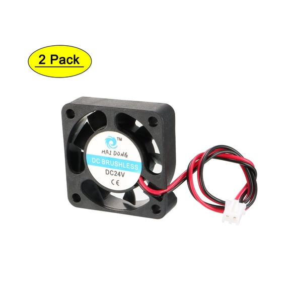 2Pcs DC 24V 0.06A Brushless Cooler Cooling Extractor Fan 24V 40x40x10mm For PC
