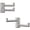 Brushed Nickel-2 Pack, variant on 2-pack Brushed Swivel Double Towel Hooks 304 Stainless Steel Wall With 2 Arms Space-saving Hangers For Bathroom Kitchen Rv