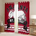 thumbnail image 2 of American Football Curtains & Drapes Christmas Gifts For Women, 3D Football Helmet Sports Curtains 42''Wx63''L American Football City 30%-50% Blackout Curtains For Bedroom (Atlanta), 2 of 6