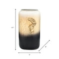 thumbnail image 5 of Modern Glass Vase for Living Room and Home Decor Accent - Decorative Flower Vase for Bookshelf, Bedroom or Office Decor Display - Elegant House Surface Display and Table Styling - 13", Black & Gold, 5 of 13