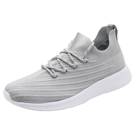 eileial Men s Runners Everyday Sneakers Sports Shoes(Gray 8.5)