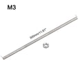 thumbnail image 2 of Unique Bargains 6Pack M3 x 300mm Fully Threaded Rod w 6Pack Hex Nuts, 0.5mm Pitch 304 Stainless Steel Right Hand Threaded Rod, 2 of 6
