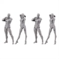 thumbnail image 1 of 2X Body Doll, Artistas Maniquí Blockhead Articulado Maniquí Dibujo Figuras Conjunto Masculino + Femenino (Gris), 1 of 1