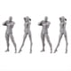 thumbnail image 1 of 2X Body Doll, Artistas Maniquí Blockhead Articulado Maniquí Dibujo Figuras Conjunto Masculino + Femenino (Gris), 1 of 1