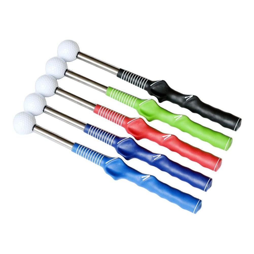 Golf Grip Swing Training Aid Retractable Soundable Golf Trainer Devices Green