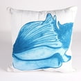 thumbnail image 2 of Jordan Manufacturing 18" x 18" Gray and Blue Conch Shell Plank Nautical Square Reversible Decorative Throw Pillow with Welt, 2 of 5