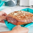 thumbnail image 4 of Juvale Silicone Baking Pans Set - 4-Piece Teal Set: Square, Rectangular, Round Cake & Pie - Nonstick Flexible Silicone Bakeware, Oven & Microwave Safe, 4 of 7