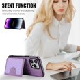thumbnail image 4 of K-Lion Crossbody Wallet Case for iPhone 12 Pro/ iPhone 12 with Card Holder, Shockproof Purse Cover 6.1 Inch with Removable Crossbody Strap,Purple, 4 of 7