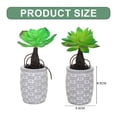 thumbnail image 2 of Mini simulación de plantas suculentas en maceta, pequeños adornos creativos, plantas verdes artificiales, 2 uds., 2 of 5