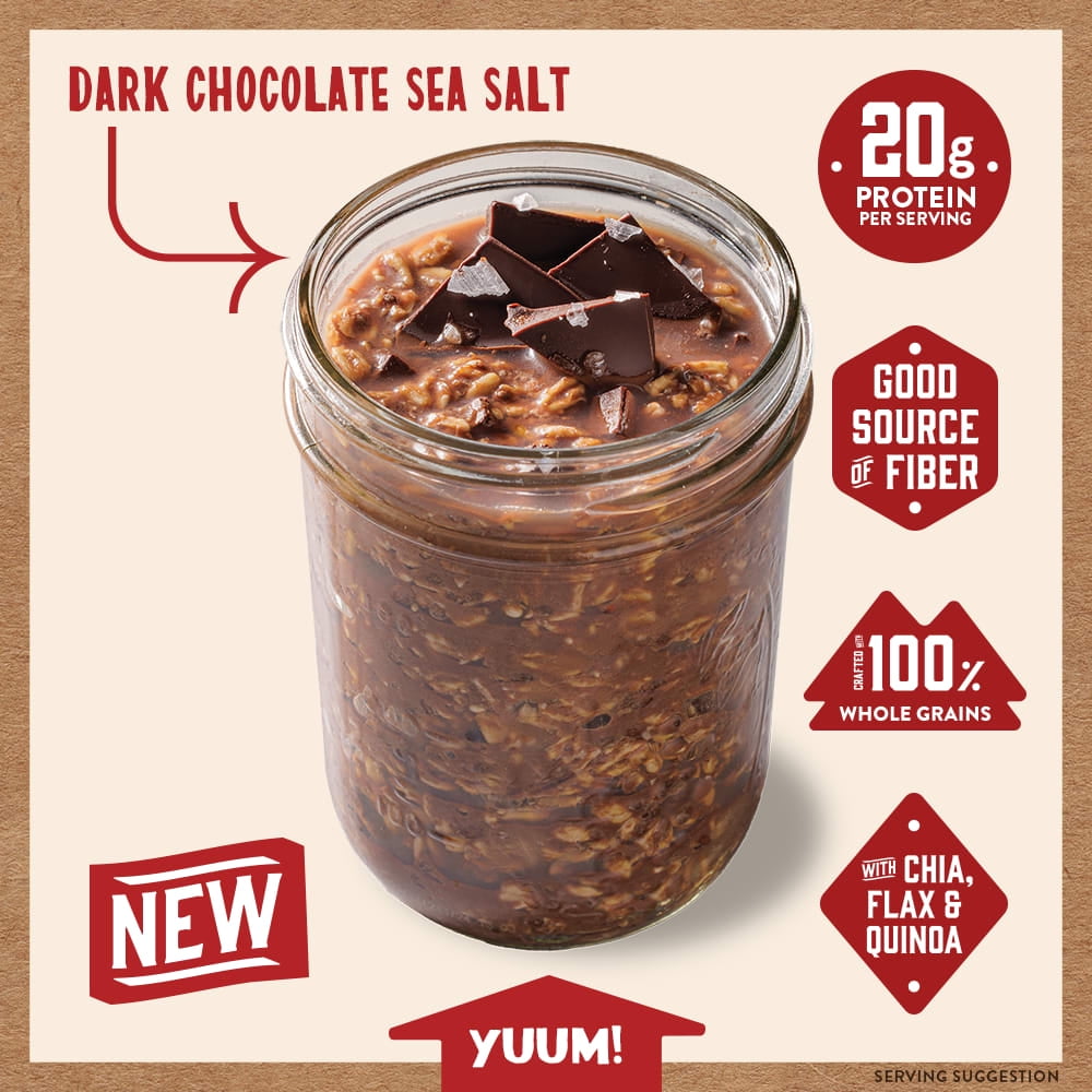 Kodiak Protein-Packed Dark Chocolate Sea Salt Overnight Oats, 2.47 oz