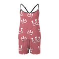 thumbnail image 3 of Gibobby Pijamas mujer calientitas Conjunto de pijamas para mujer, pijamas de talla grande para mujer, pijamas informales, pantalones cortos con tirantes para mujer(Rosa caliente,CH), 3 of 5