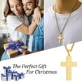 thumbnail image 2 of Jewmon Bible Verse Cross Necklace for Men Gold Faith Cross Pendant Necklace Graduation Gifts for Him, 2 of 8