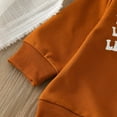 thumbnail image 6 of Gerichy Toddler Baby Boy Clothes Fall Winter Outfit, Toddler Boys Girls Long Sleeve Pumpkin Letter Prints T Shirt Pullover Tops Pants Outfits, 6 of 9