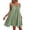 Mint Green, variant on longantii Sundress for Women Fashion Spaghetti Strap Mini Dress Relaxed Fit a Line Backless Cami Dress Pleated Nightgowns with Pockets Green 2XL