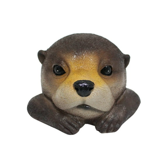 Otter Floating Decor, Cute Otter Head Figurine Resin Animals Statue Outdoor Landscaping Decorations for Garden Yard Pool
