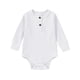 thumbnail image 2 of Ropa cómoda para bebés de color sólido, de manga larga, para gatear, de algodón para niños., 2 of 3