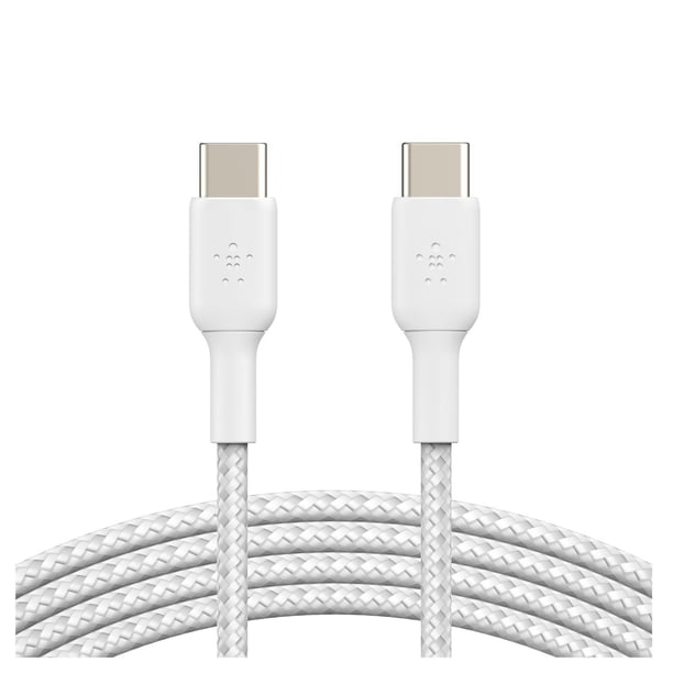 Cable Trenzado USB-C a USB-C Belkin Blanco 1M
