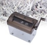 Mini Papier Shredder Structure compacte transparent Durable ABS Crane de main en silicone Shredder pour bureau