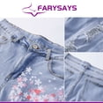 thumbnail image 5 of FARYSAYS Summer Denim Shorts for Women High Rise Stretch Denim Shorts Mid Rise Ripped Distressed Jean Shorts Nightfall Blue Fit Size 4-18, 5 of 10