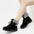 thumbnail image 6 of Atoshopce Winter Snow Boots for Women Lace Up Flat Outdoor Anti-Slip Ankle Boots, 6 of 7