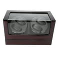 thumbnail image 2 of Watch Winder Automatic Display Case Mechanical Watch Winder For 4 Automatic Watches Holder Storage Display Case Red Black,US Plug 100240V, 2 of 8