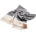 thumbnail image 3 of Smyrna Original Turkish Throw Blanket  100% Cotton, 50 x 60 Inches  Vintage Decorative Boho Throw Blankets for Couch, Sofa, Bed, Farmhouse and Home Decor  Lightweight and Super Soft Gray, 3 of 7