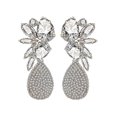 thumbnail image 1 of Pendientes colgantes de gota de agua de cristal vintage de lujo para mujer - 56673-WH | Código de modelo 4312 56673-WH, 1 of 5