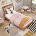 thumbnail image 4 of AFI Orleans Twin Solid Wood Low Profile Sleigh Platform Bed in Light Toffee, 4 of 13