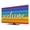Blue, Yellow, Red, variant on Sage Green Wooden Grain TV Cover for 50 Inch Screen,Stretch Fabric Dustproof TV Display Protector,Gradient Farmhouse Wood Plank Elastic Slipcover Monitor Cover for Indoor Desktop Computer 43.6"x24.5"