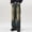 Blue, variant on Adeawade Jeans For Mens High Waist Button Washed Workwear Jeans Comfortable Loose Fit Straight Leg Denim Pants Multiple Pockets Leisure Clothes L Black