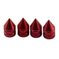 thumbnail image 2 of 4 Pieces Tire Stem Caps Wheel Covers Car Dust Tire Cap, Short Impale Shape () Red, 2 of 5