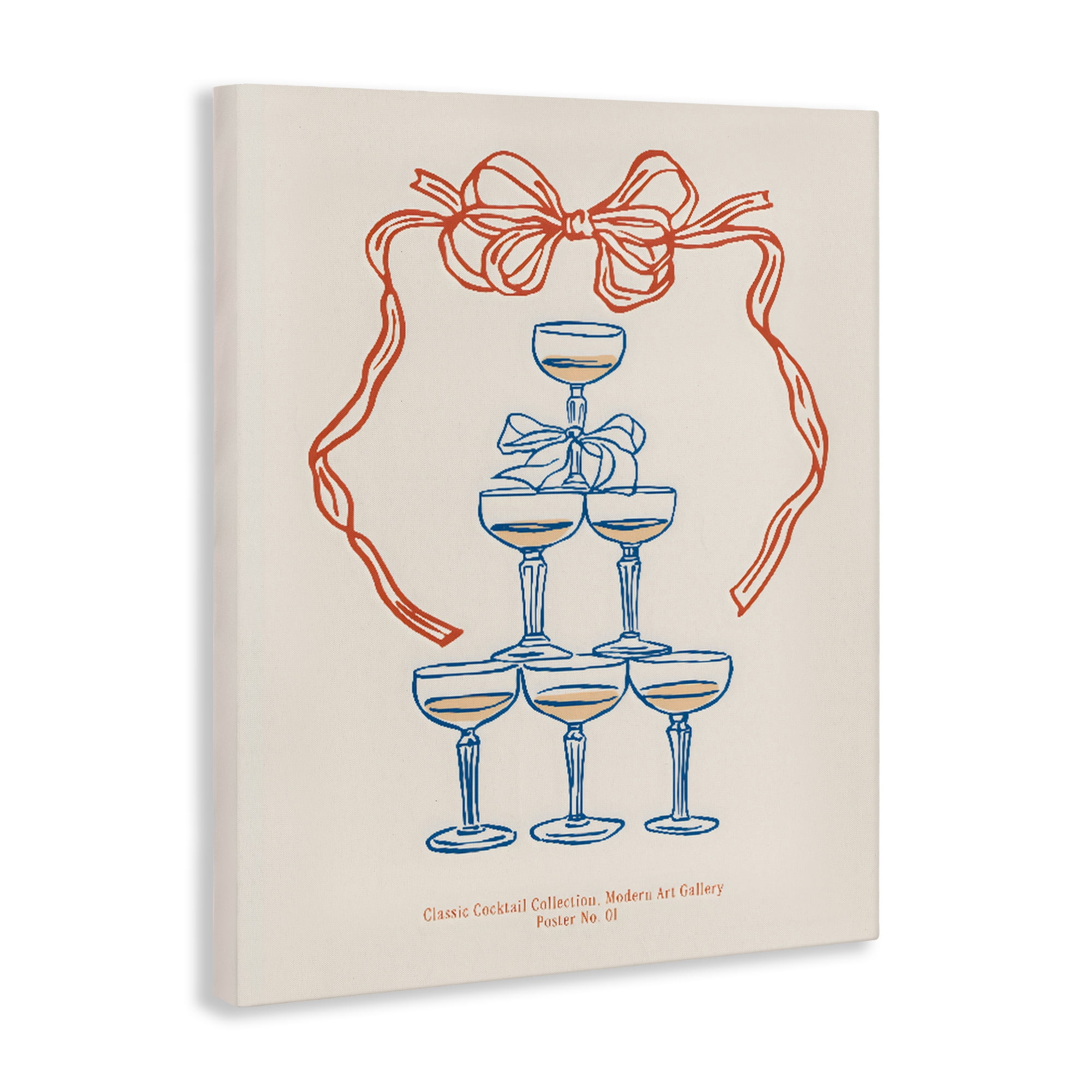 Stupell Industries Classic Cocktail Tower Canvas Wall Art, design by The Prints Vibe