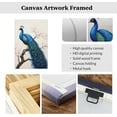 thumbnail image 6 of ZHONGYUTONG Blue Peacock Wall Art Beautiful Animal Canvas Prints Elegant Proud Peacock Picture Living Room Bathroom Bedroom Decor Frame (28" x 42"), 6 of 6